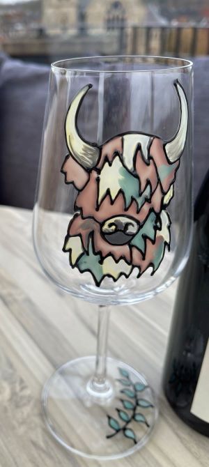 Wildlife Cow (coo) Gift Wine Glass