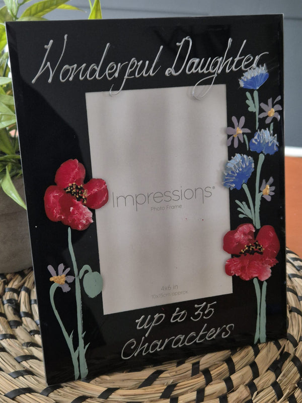 Wonderful Daughter Photo Frame: Portrait (Wildflower)
