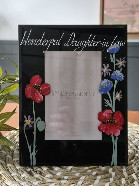 Wonderful Daughter-In-Law Mum Photo Frame: Portrait (Wildflower)