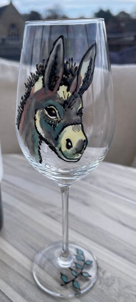 Donkey Gift Wine Glass