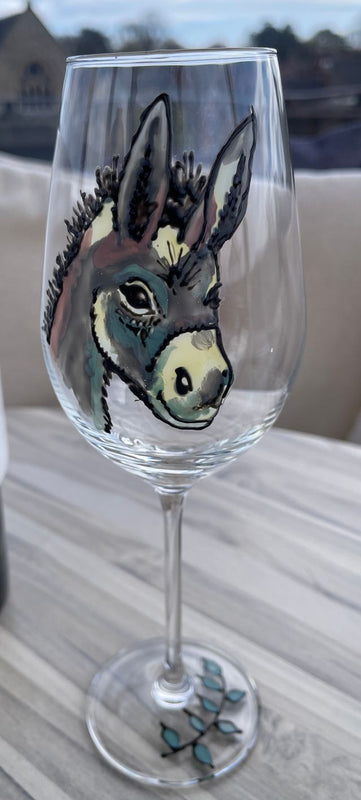 Donkey Gift Wine Glass