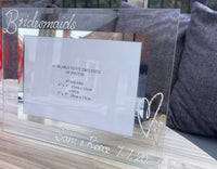 Bridesmaids Photo Frame Landscape (Hearts)