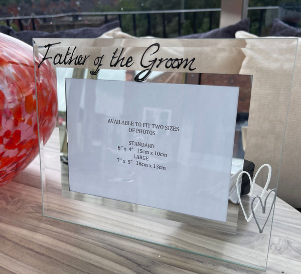 Father of the Groom Frame: Landscape (Hearts)