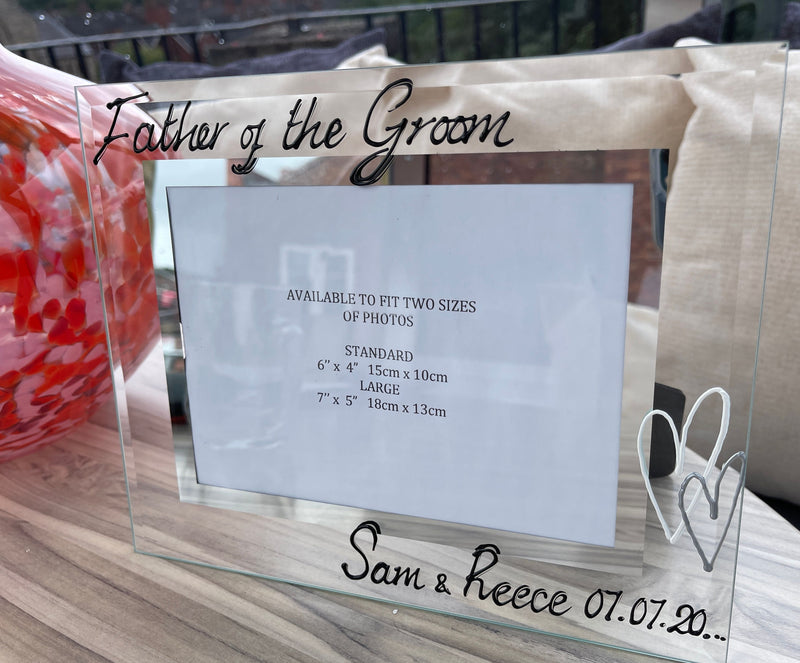 Father of the Groom Frame: Landscape (Hearts)