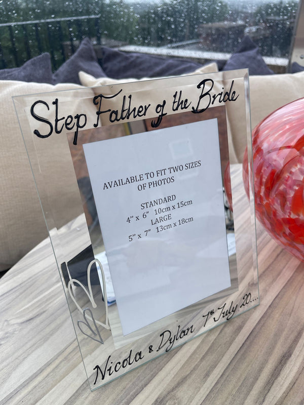 Step Father of the Bride Frame: Portrait (Hearts)