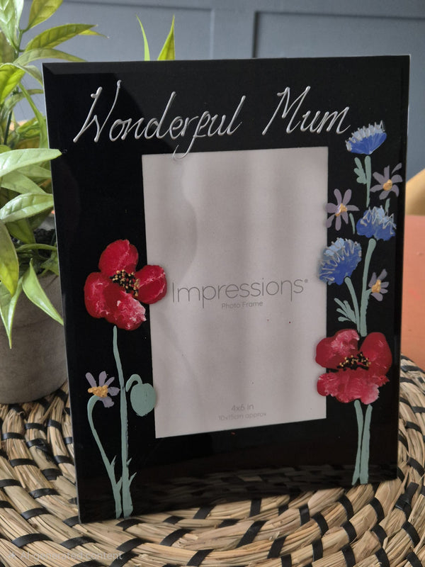 Wonderful Mum Photo Frame: Portrait (Wildflower)