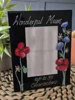 Wonderful Mum Photo Frame: Portrait (Wildflower)