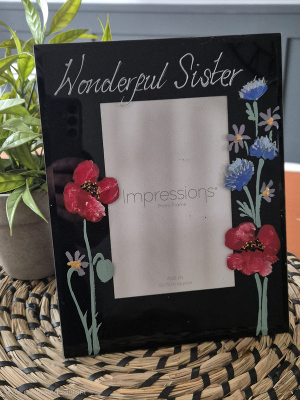 Wonderful Sister Photo Frame: Portrait (Wildflower)