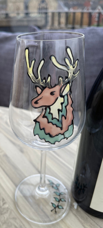 Wildlife Stag Gift Wine Glass