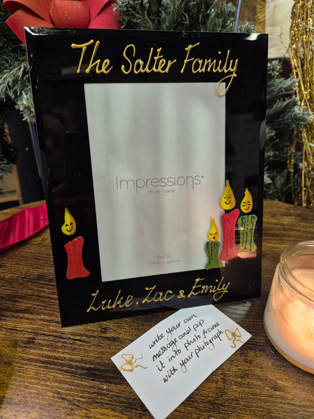 Hand Painted Festive Christmas Picture Frames 2 Designs