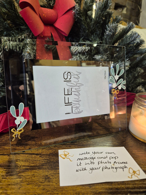 Hand Painted Festive Christmas Landscape Photo Picture Frames 2 Designs