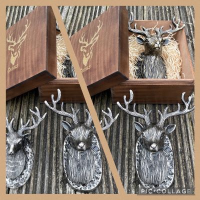 Supersize Highland Stag Door Knocker (Antique Brass)