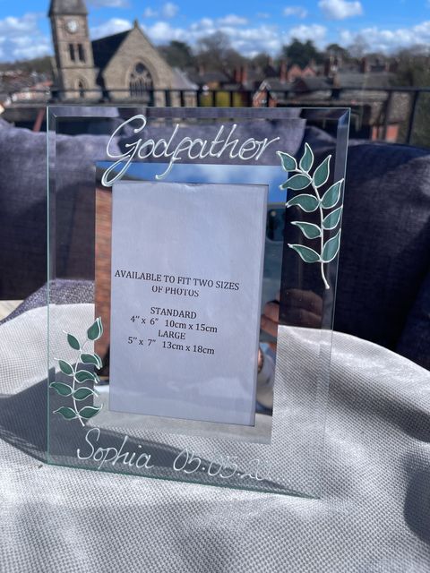 Personalised Godfather Portrait Leaf 5"x7"