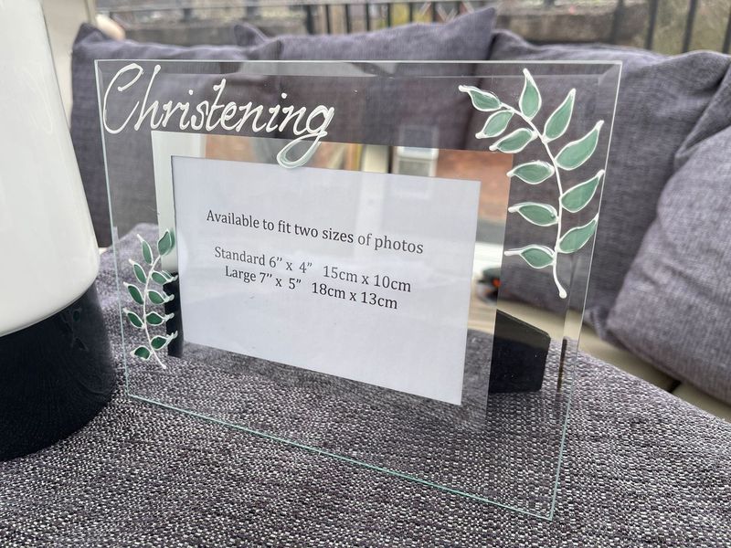 Christening Landscape Leaf 7"x5"