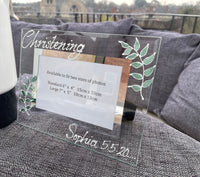 Christening Photo Frame: Landscape Frames