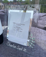 My First Day At School Photo Frame Portrait