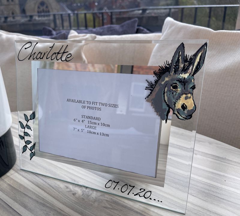 Donkey Gift Photo/Picture Frame Landscape 2 Sizes