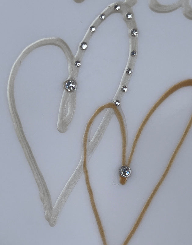 Wedding Day Gift Signature Plate: Square (Hearts)