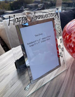 15th Wedding Anniversary Gift Photo: Frame Portrait (Flower)