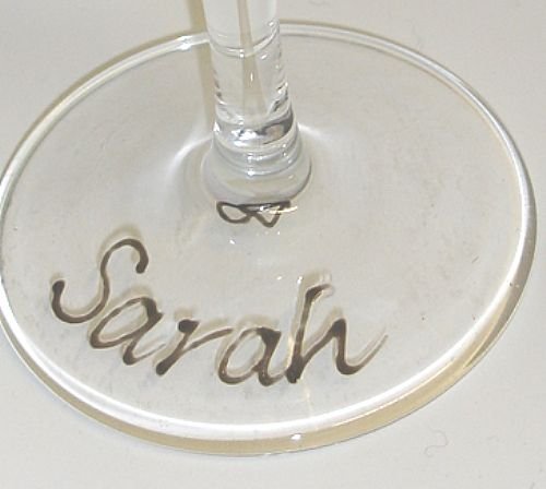 The Hen Gift Champagne Glass: (Blk/Red)