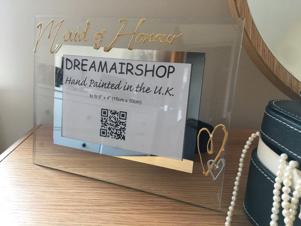Maid of Honour Gift Photo: Frame Land (Gold) with Crystals