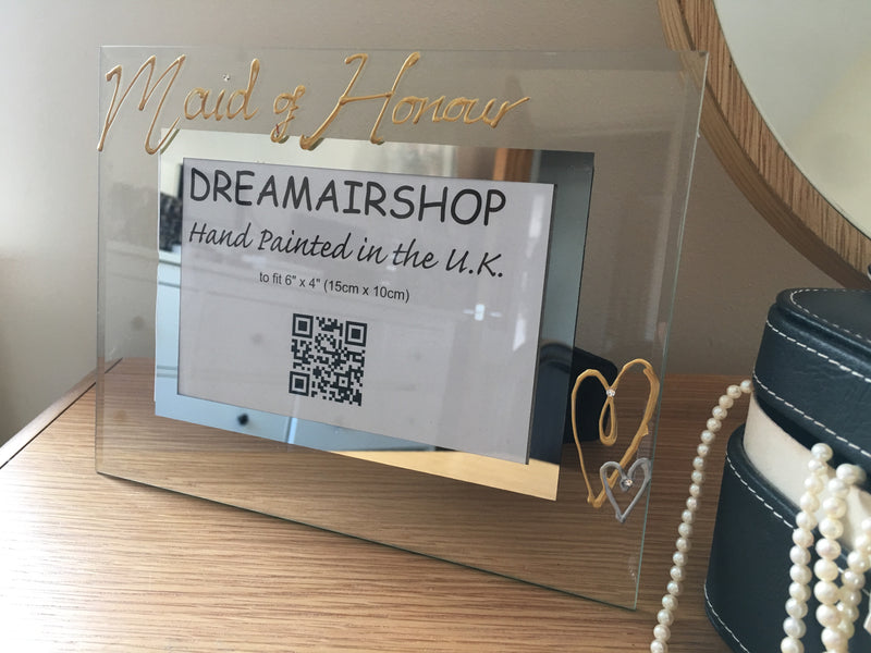 Maid of Honour Gift Photo: Frame Land (Gold) with Crystals