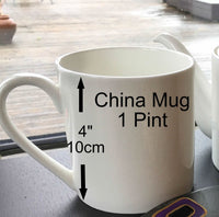 Fine Bone China 1 Pint Safari Print Gift Mug/Beaker (Black)
