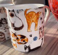 1 Pint Fine Bone China Large Mug Cats
