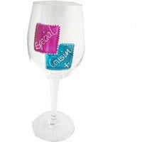 Special Cousin Gift Wine Glass: (Mag/Teal)