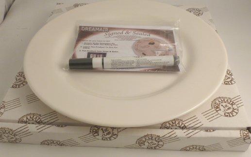 Naming Day Baby Signature Plate: Cream