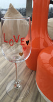 Love Wine Glass
