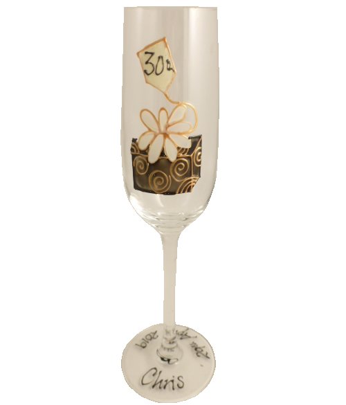 Personalised 30th Birthday Champagne Glass Birthday Box