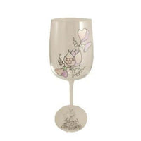 55th Birthday Gift Wine Glass: (Sweet Pea)