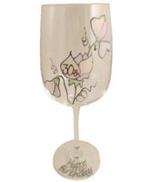 Personalised 30th Birthday Wine Glass: (Sweet Pea)