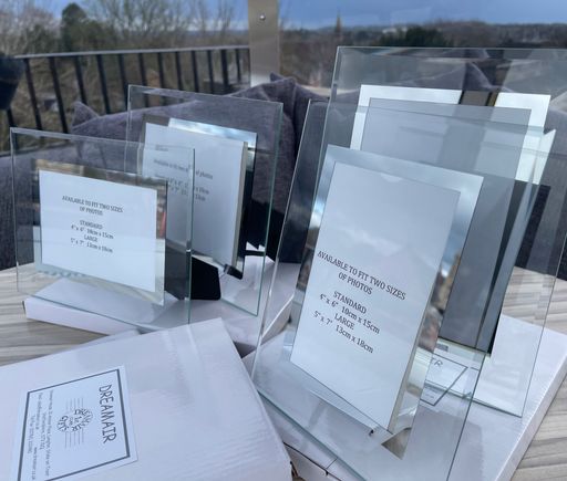 Personalised 50th Birthday Photo Frame: Landscape (Blk/Sil)