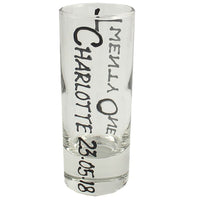 55th Birthday Gift Shot Glass: (Blk/Silv)