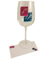 Love You Mummy Wine Glass: (Mag/Teal)