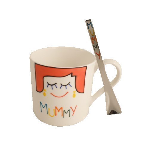Mummy China Mug and Spoon: Gift Set (Brights)