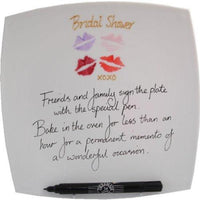 Bridal Shower Gift Signature Plate: Square (Lips)