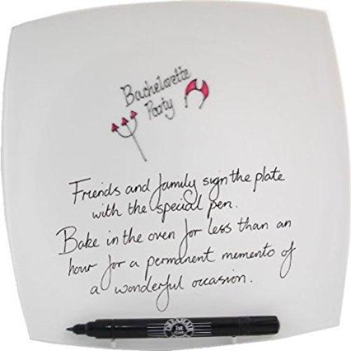 Bachelorette Gift Signed/ Sealed Square Plate: