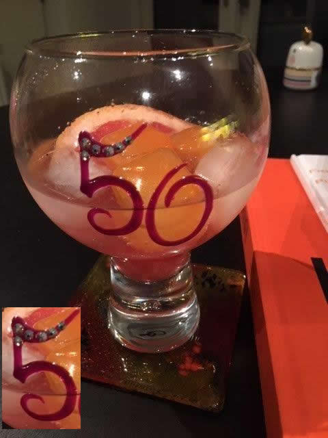 50th Birthday Gift Gin Glass