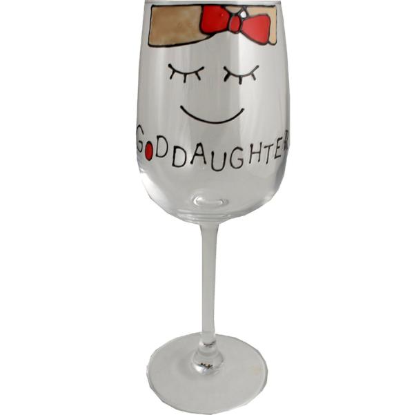 Goddaughter Design Gift Wine Glass: (Cami)