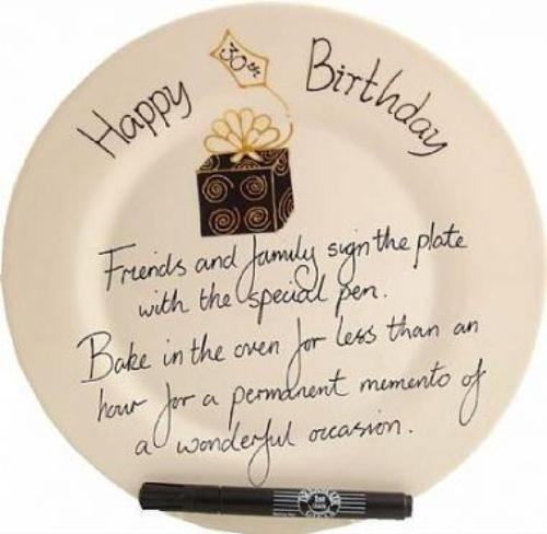 30th Birthday Gift Square Plate Box