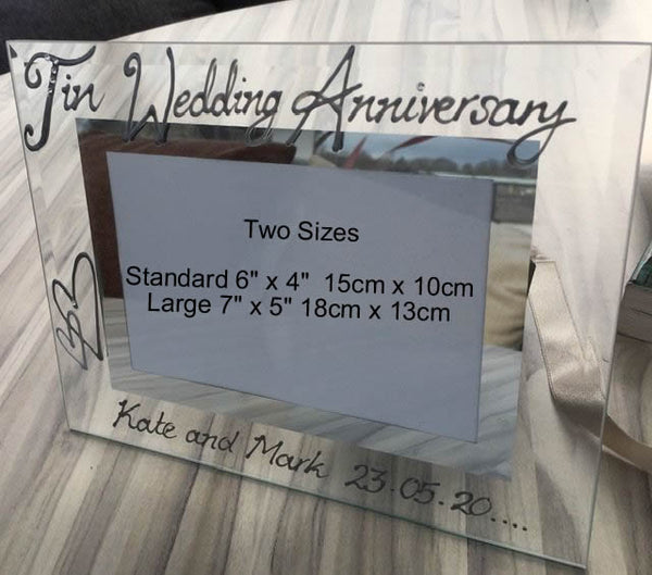 Tin (10th) Wedding Anniversary Photo: Frame Landscape (Milestone)