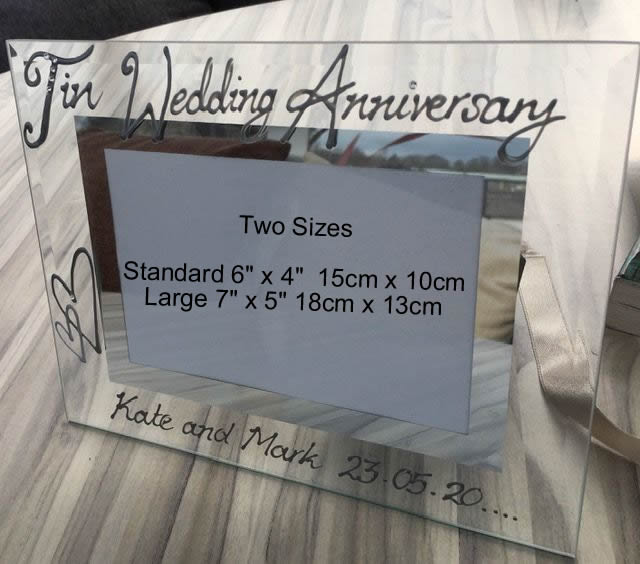 Tin (10th) Wedding Anniversary Photo: Frame Landscape (Milestone)