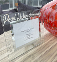 Pearl (30th) Wedding Anniversary Photo: Frame Landscape (Milestone)