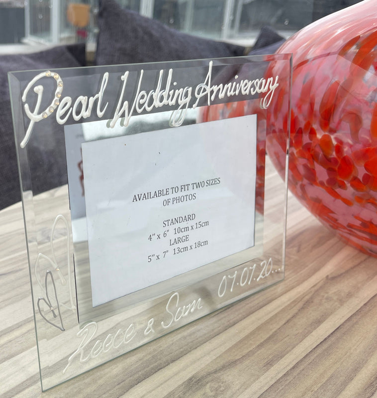 Pearl (30th) Wedding Anniversary Photo: Frame Landscape (Milestone)