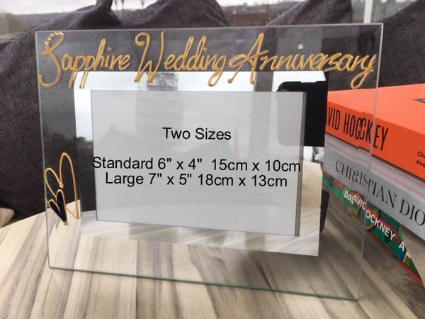 Sapphire (45th) Wedding Anniversary Photo: Frame Landscape (Milestone)