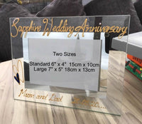 Sapphire (45th) Wedding Anniversary Photo: Frame Landscape (Milestone)