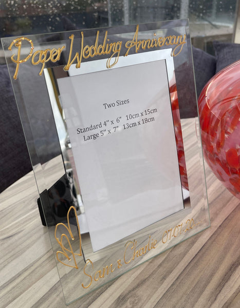 1st Wedding Anniversary Gift : Photo Frame Portrait (M/S)